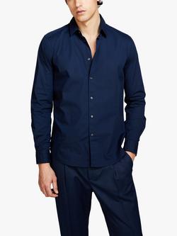 SISLEY Slim Fit Long Sleeve Shirt, Blue