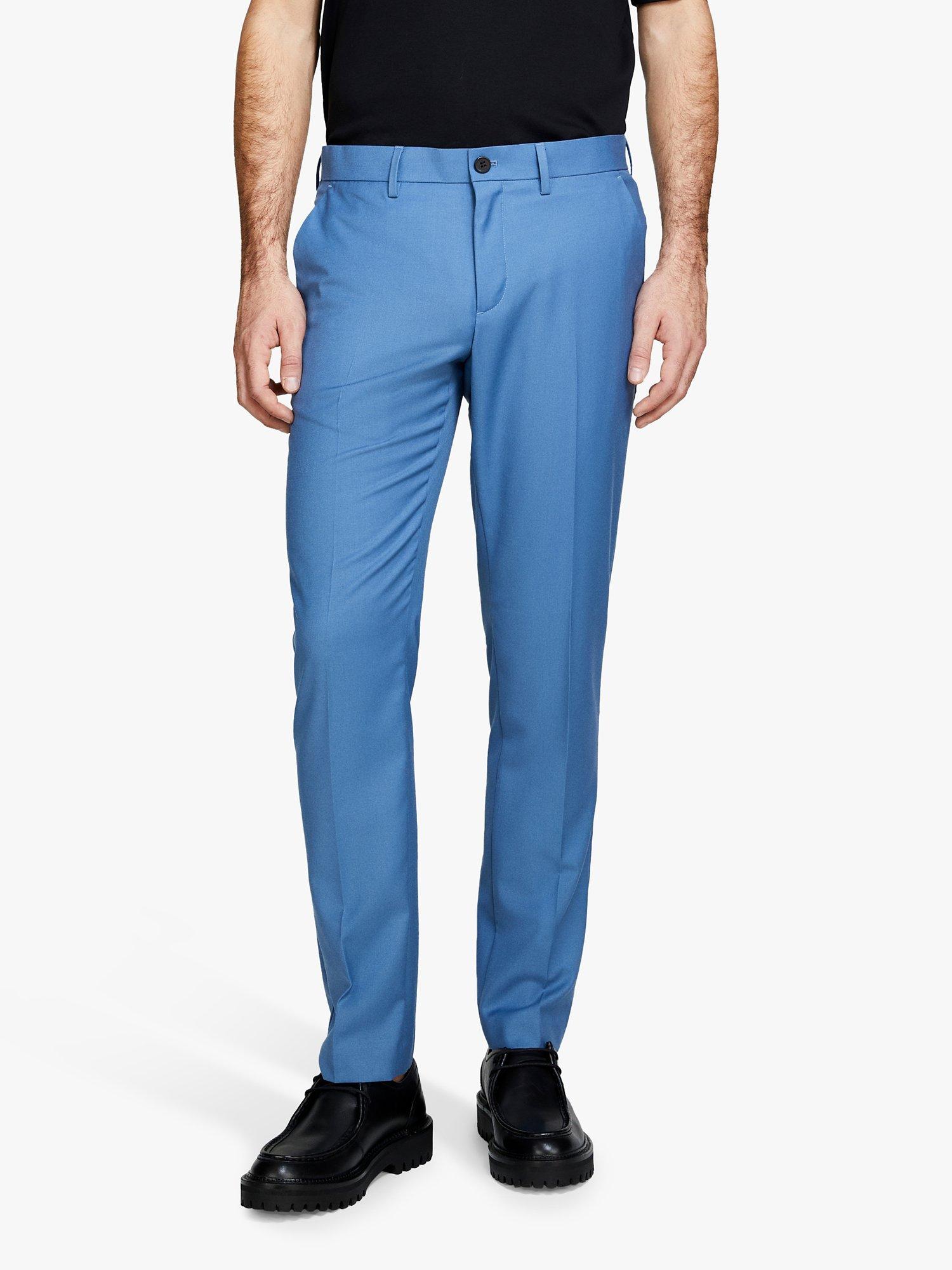 Product image 1 of 5, which shows SISLEY Formal Slim Fit Trousers, Blue, 38