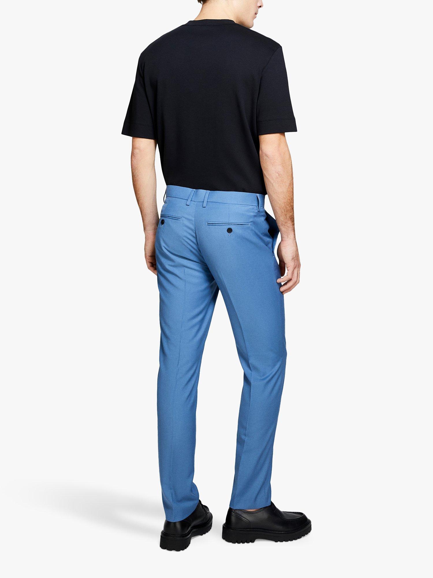 Product image 2 of 5, which shows SISLEY Formal Slim Fit Trousers, Blue, 38