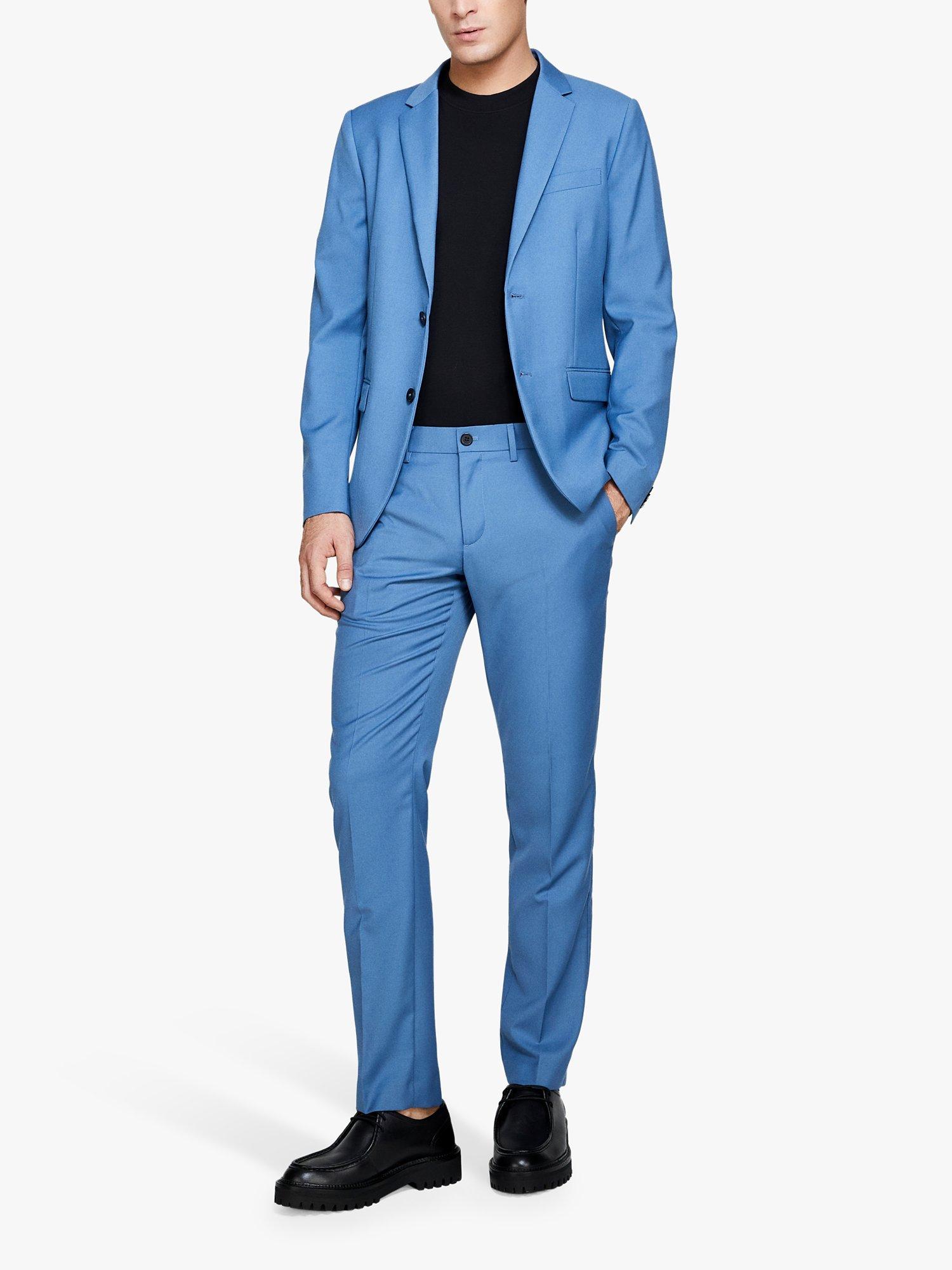 Product image 3 of 5, which shows SISLEY Formal Slim Fit Trousers, Blue, 38