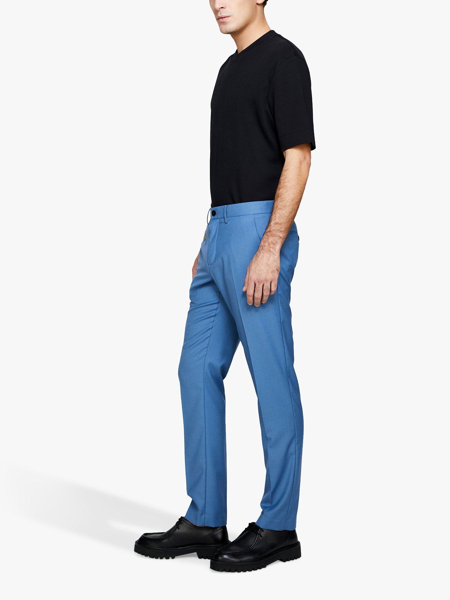 Product image 4 of 5, which shows SISLEY Formal Slim Fit Trousers, Blue, 38