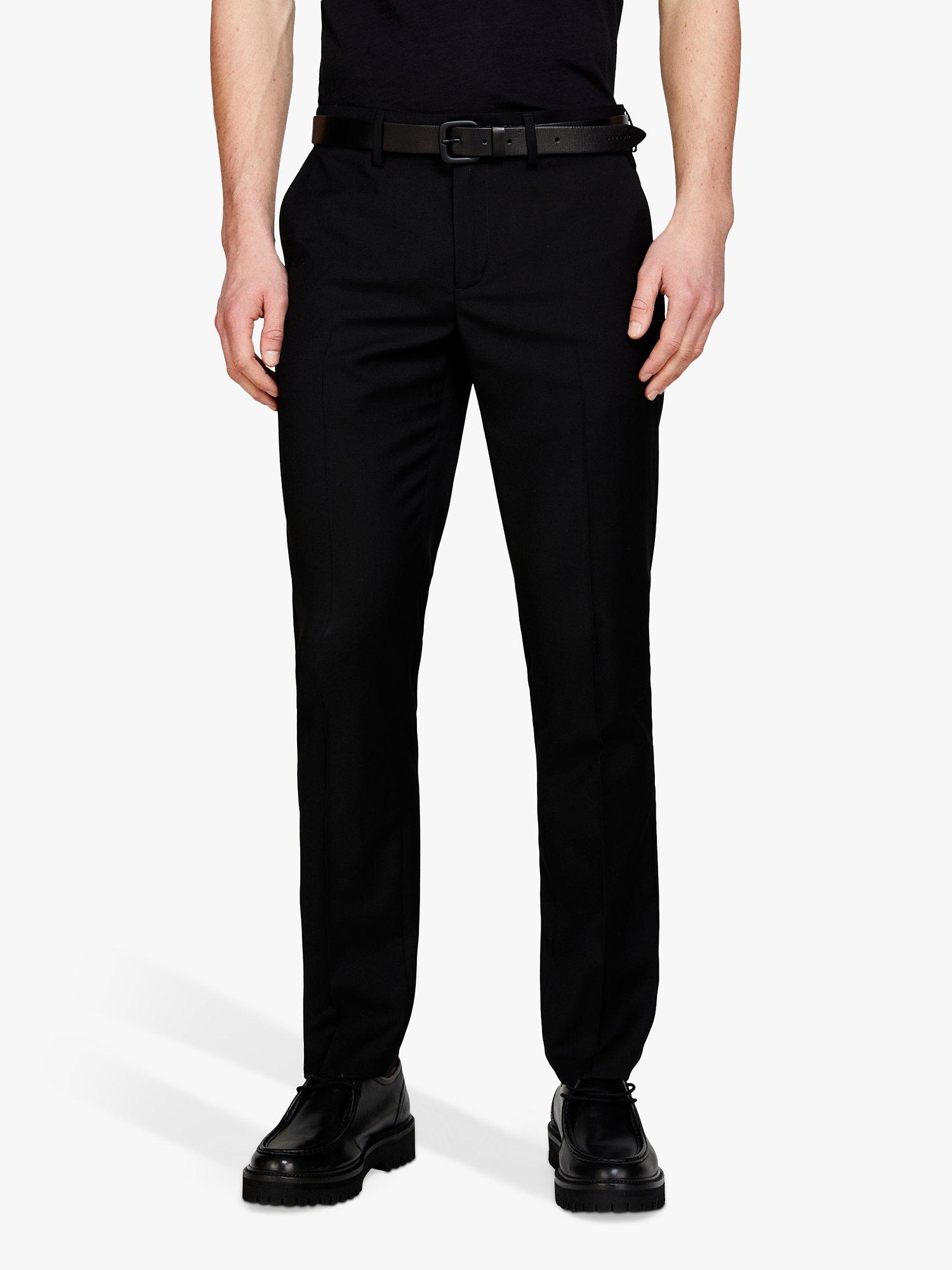 SISLEY Formal Slim Fit Trousers, Black, 30