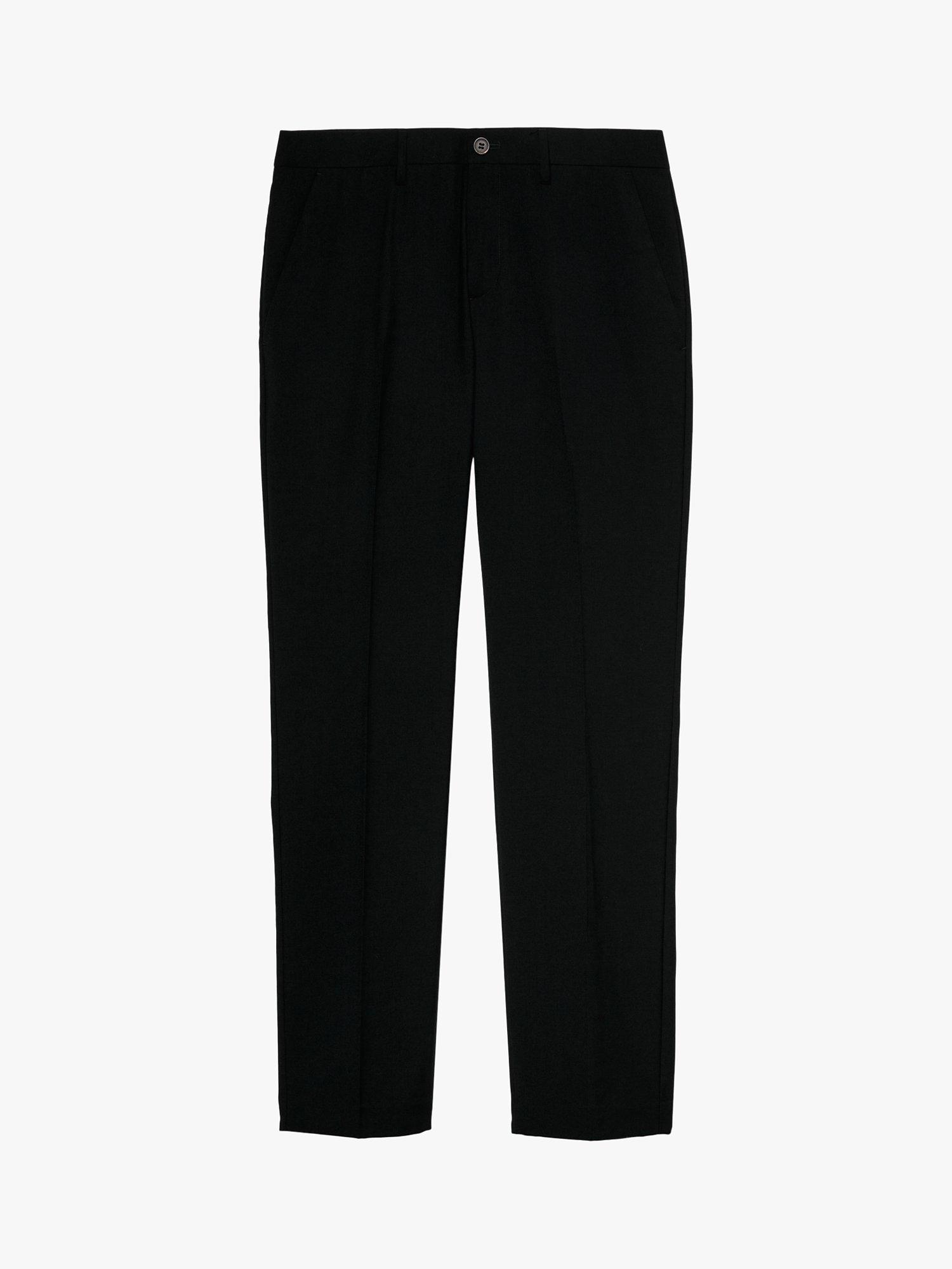 SISLEY Formal Slim Fit Trousers, Black, 30