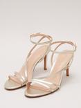 Phase Eight Leather Barely There Strappy Sandals, Gold