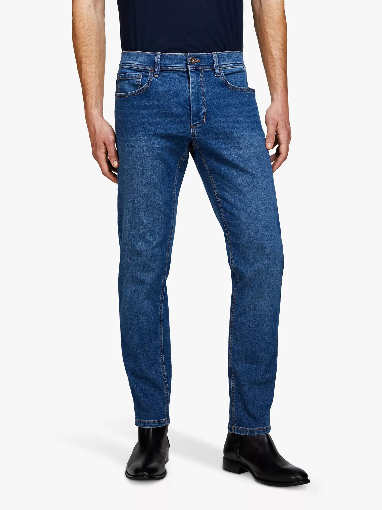 SISLEY Stockholm Slim Fit Stretch Cotton Jeans Blue