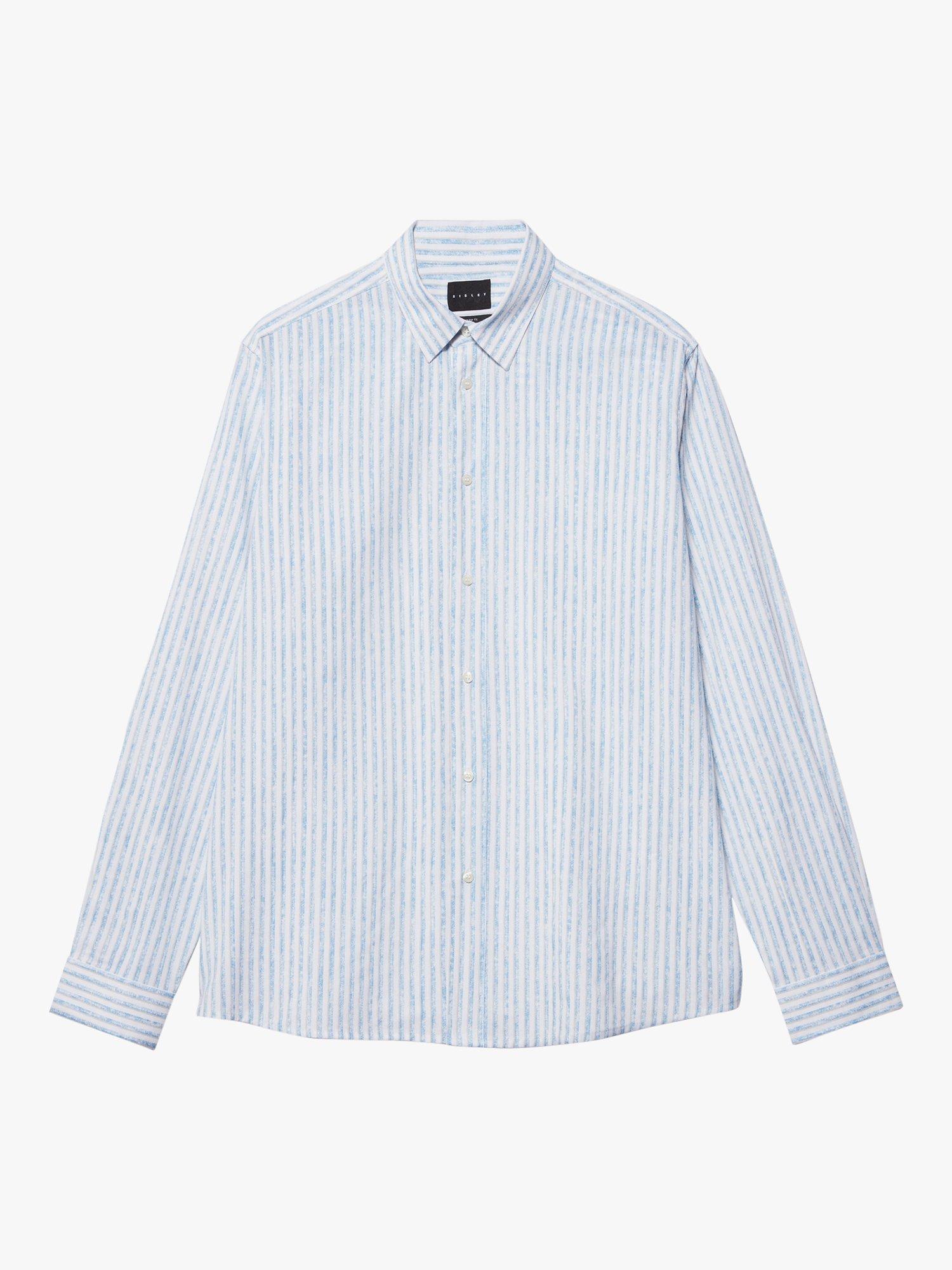 Product image 5 of 5, which shows SISLEY Regular Fit Printed Shirt, Blue/White, S