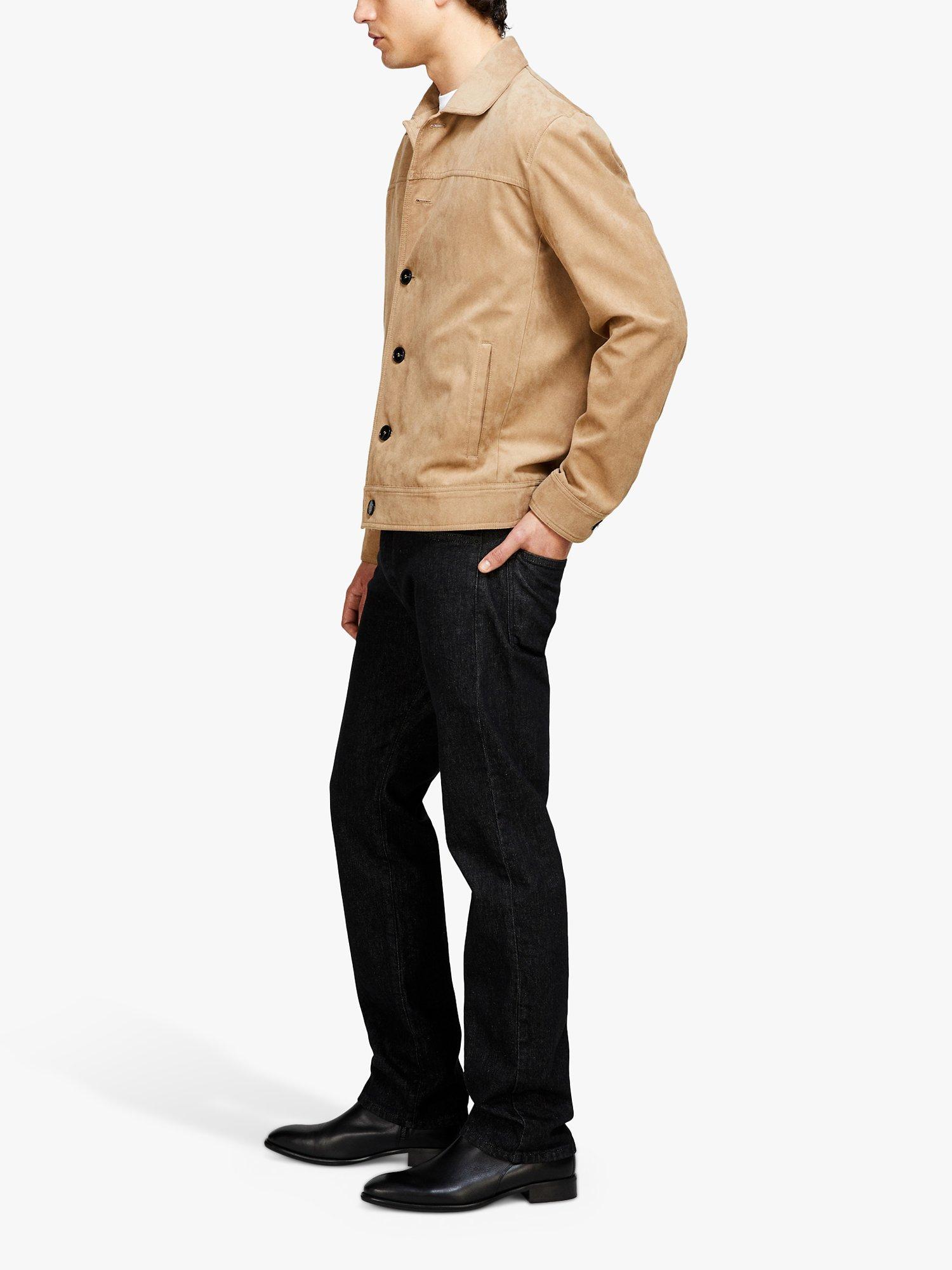 Product image 4 of 4, which shows SISLEY Faux Suede Shirt Jacket, Brown, 54