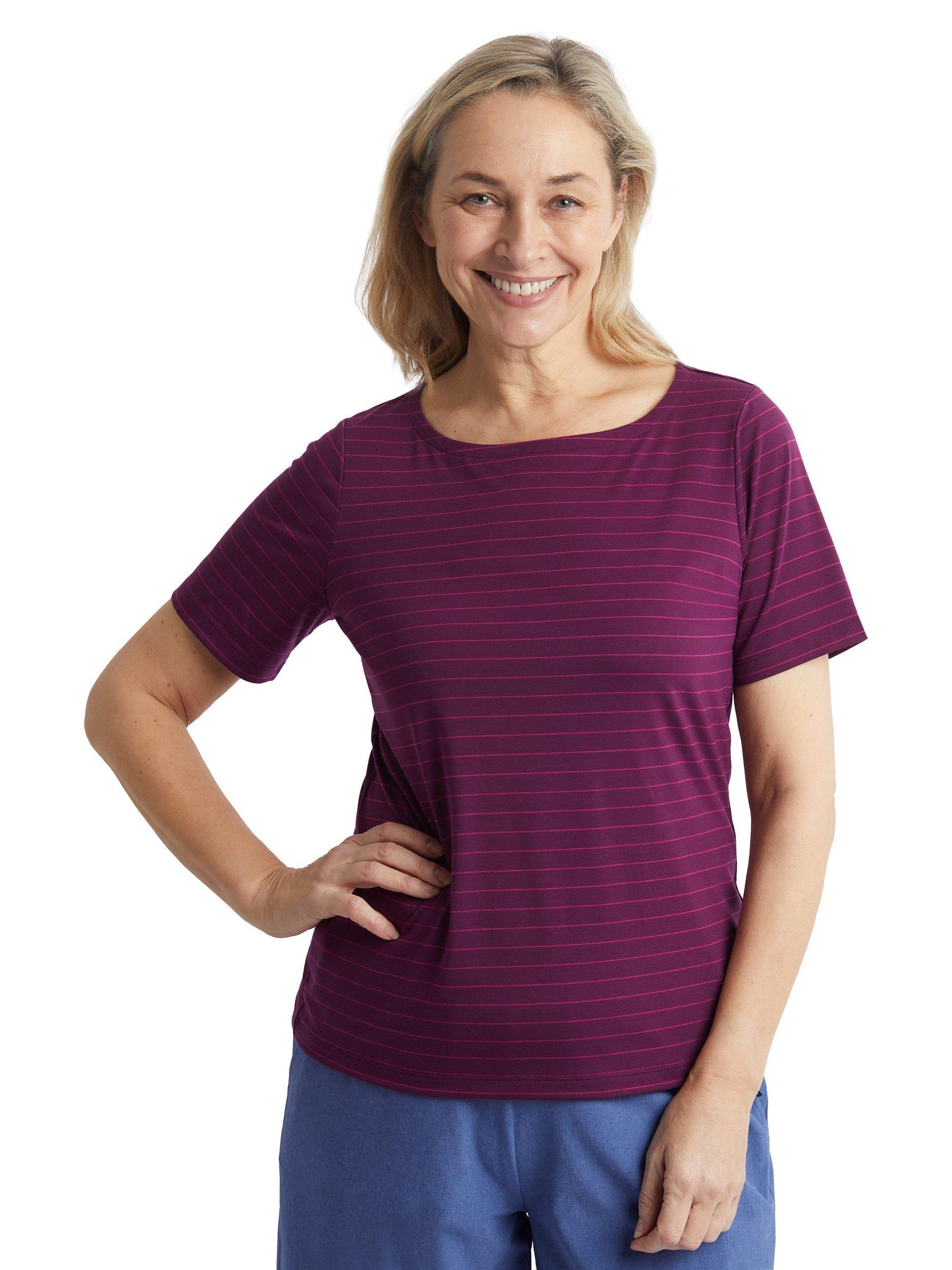 Rohan Shoreline Short Sleeve Top, Plum Purple/Pink, S