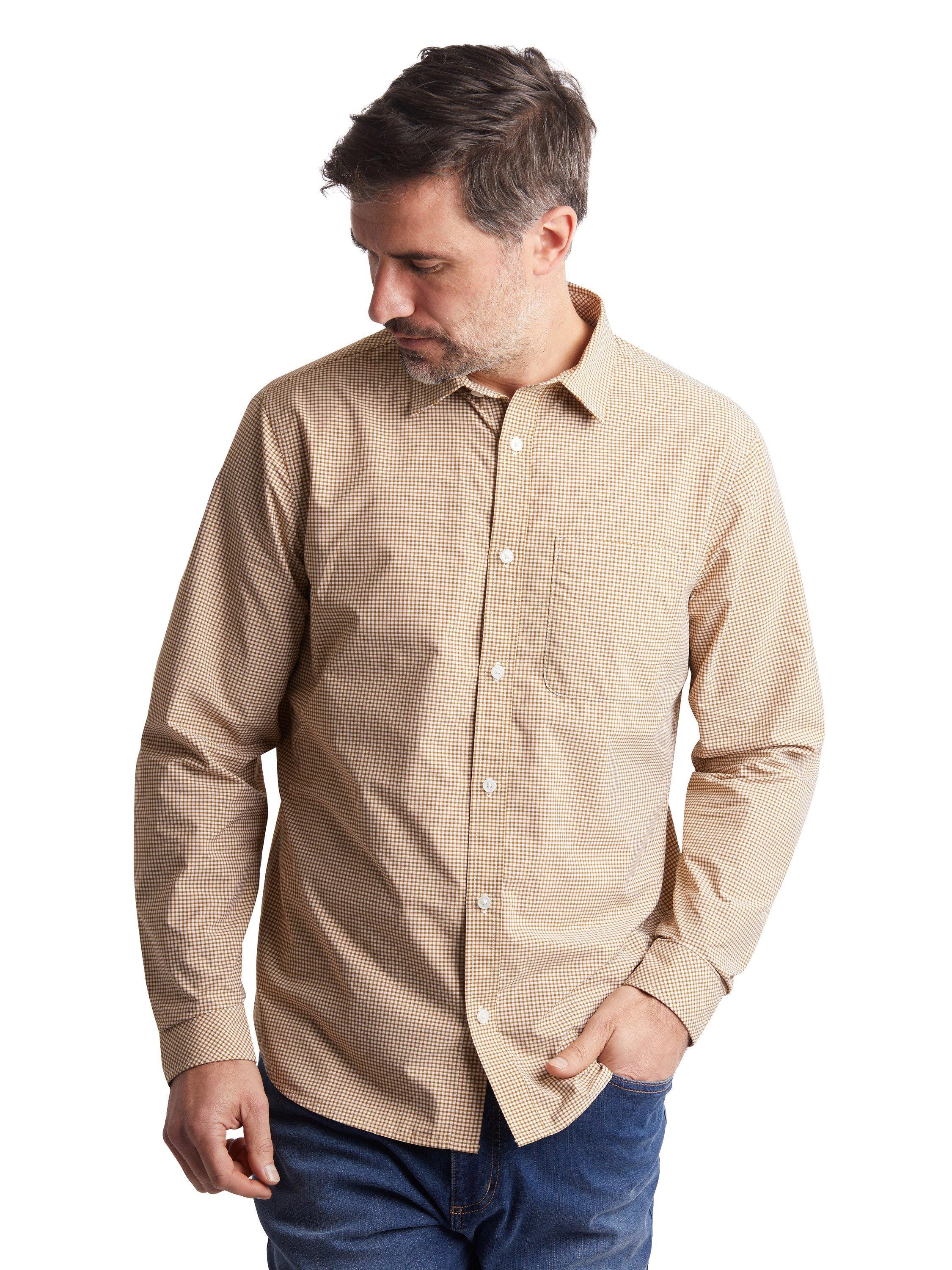Rohan Portland Long Sleeve Shirt, Desert Ochre Gingham