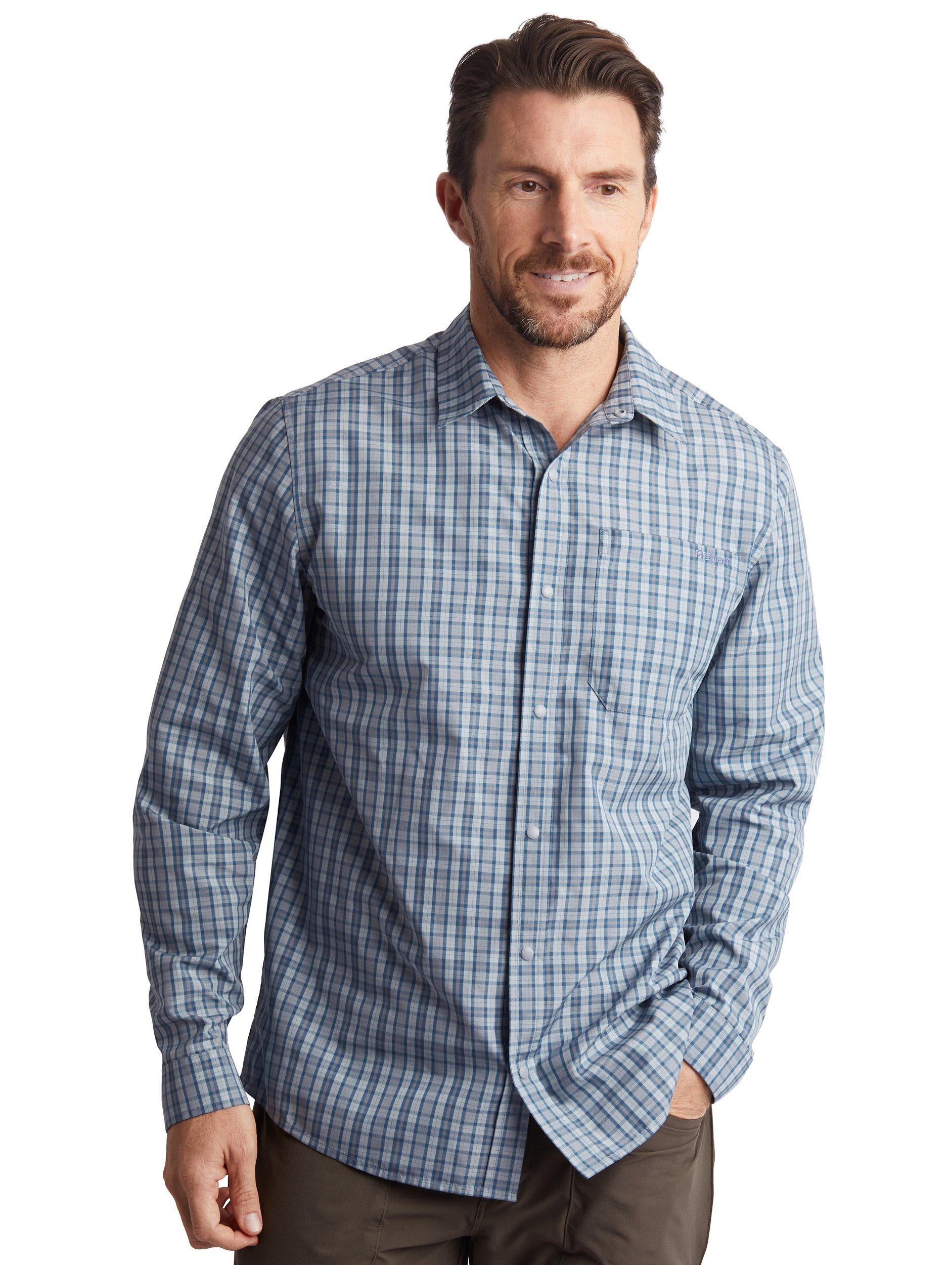 Rohan Portreath Long Sleeve Shirt, Shadow Blue Check