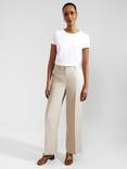 Hobbs Roberta Tailored Linen Trousers, Neutral