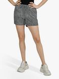 Sisters Point Ella Dot Print Loose Fitted Shorts, Navy/White