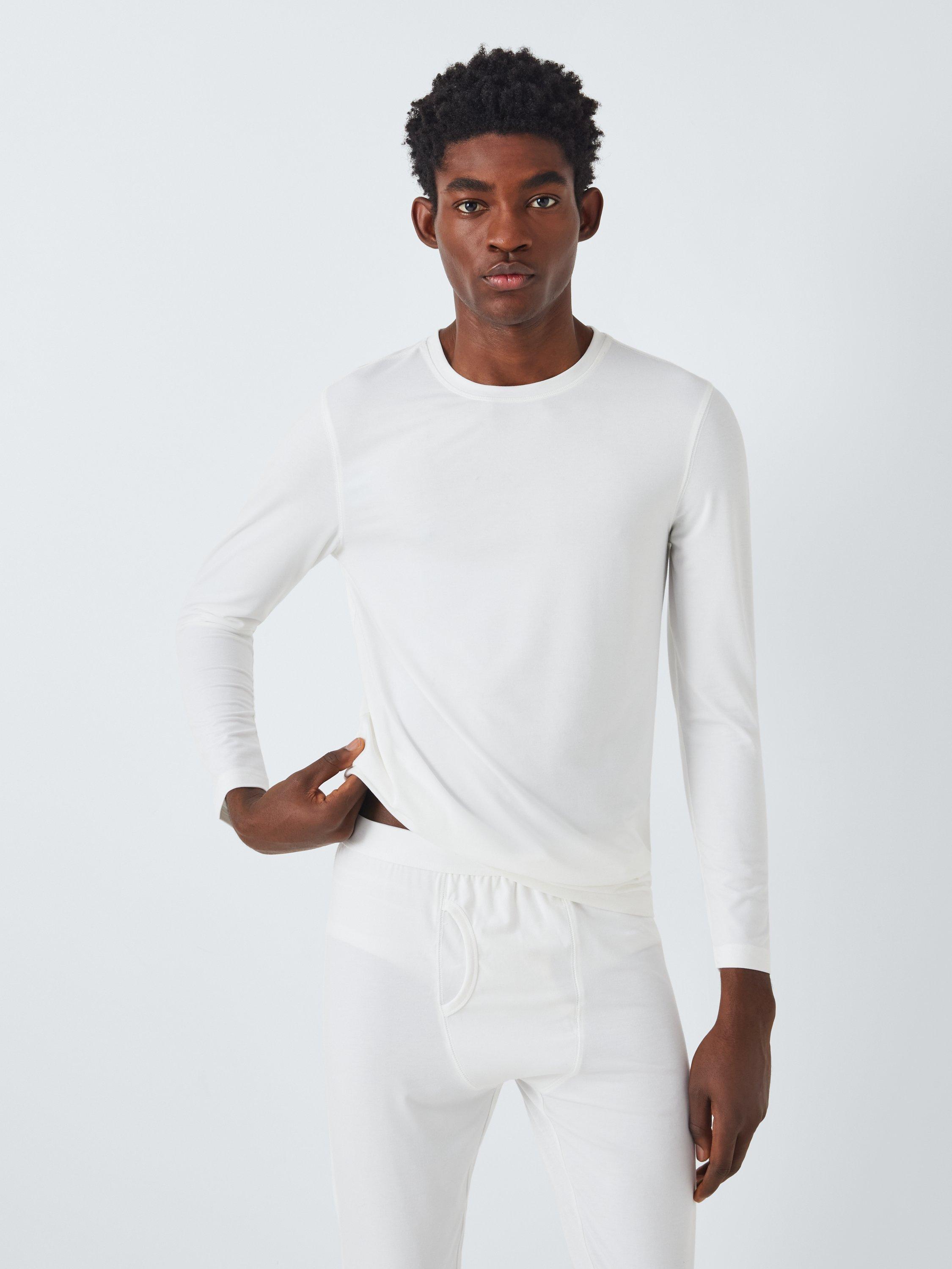 John Lewis Thermal Long Sleeve Medium Top, White