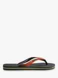 Havaianas Brazil Flag Colour Mix Flip Flops, Khaki