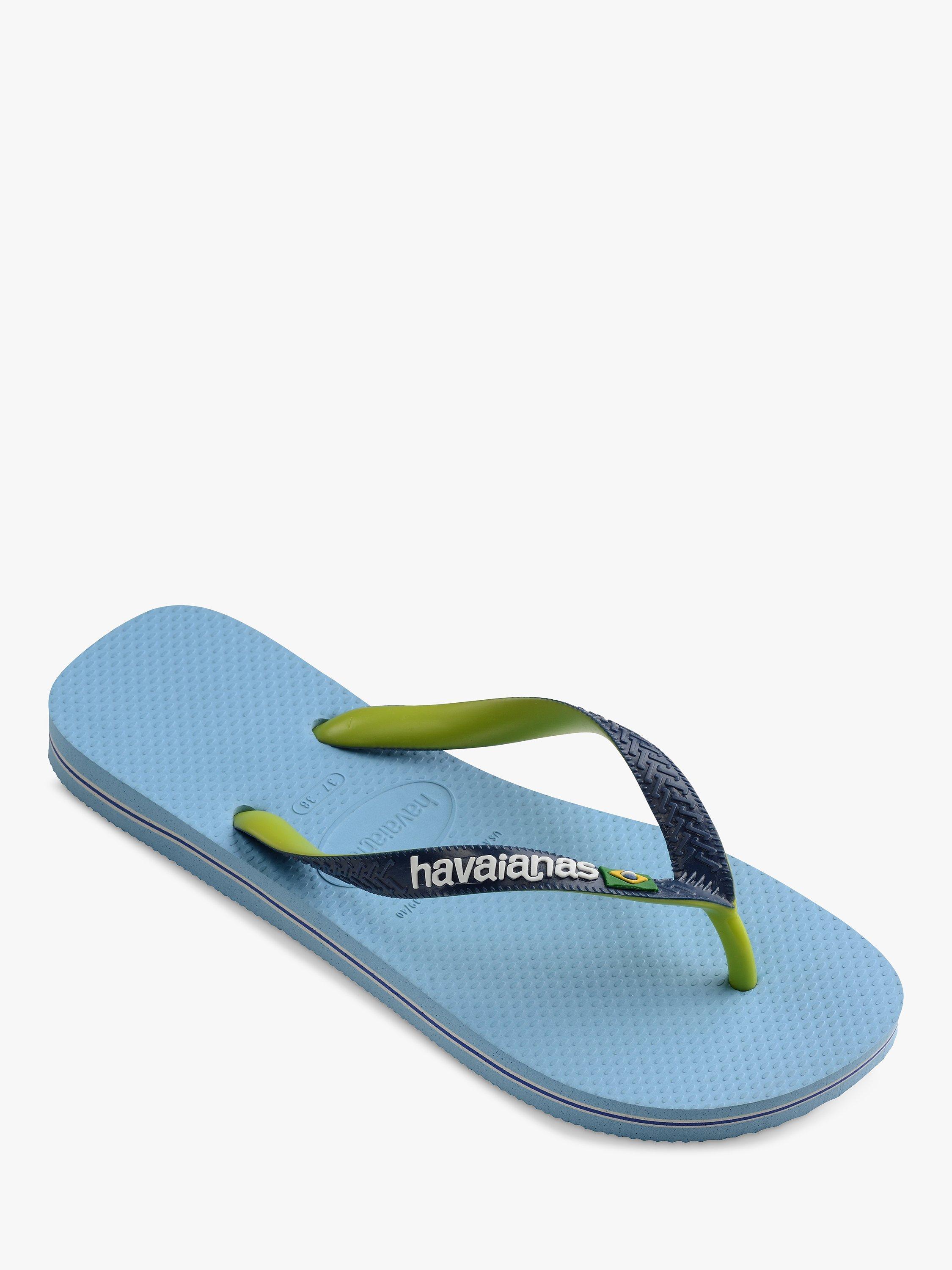 Havaianas Brazil Flag Colour Mix Flip Flops, Aqua, S