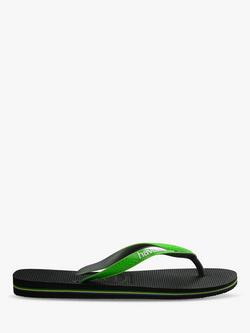 Havaianas Brazil Flag Flip Flops, Black, Black