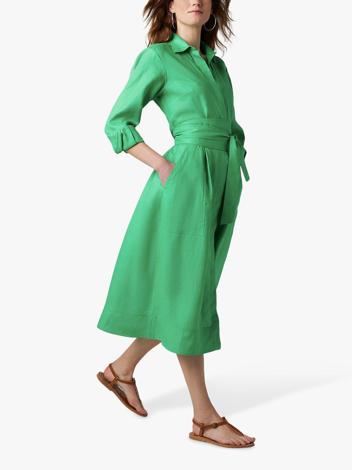 Jasper Conran London Delilah Linen Shirt Dress Green