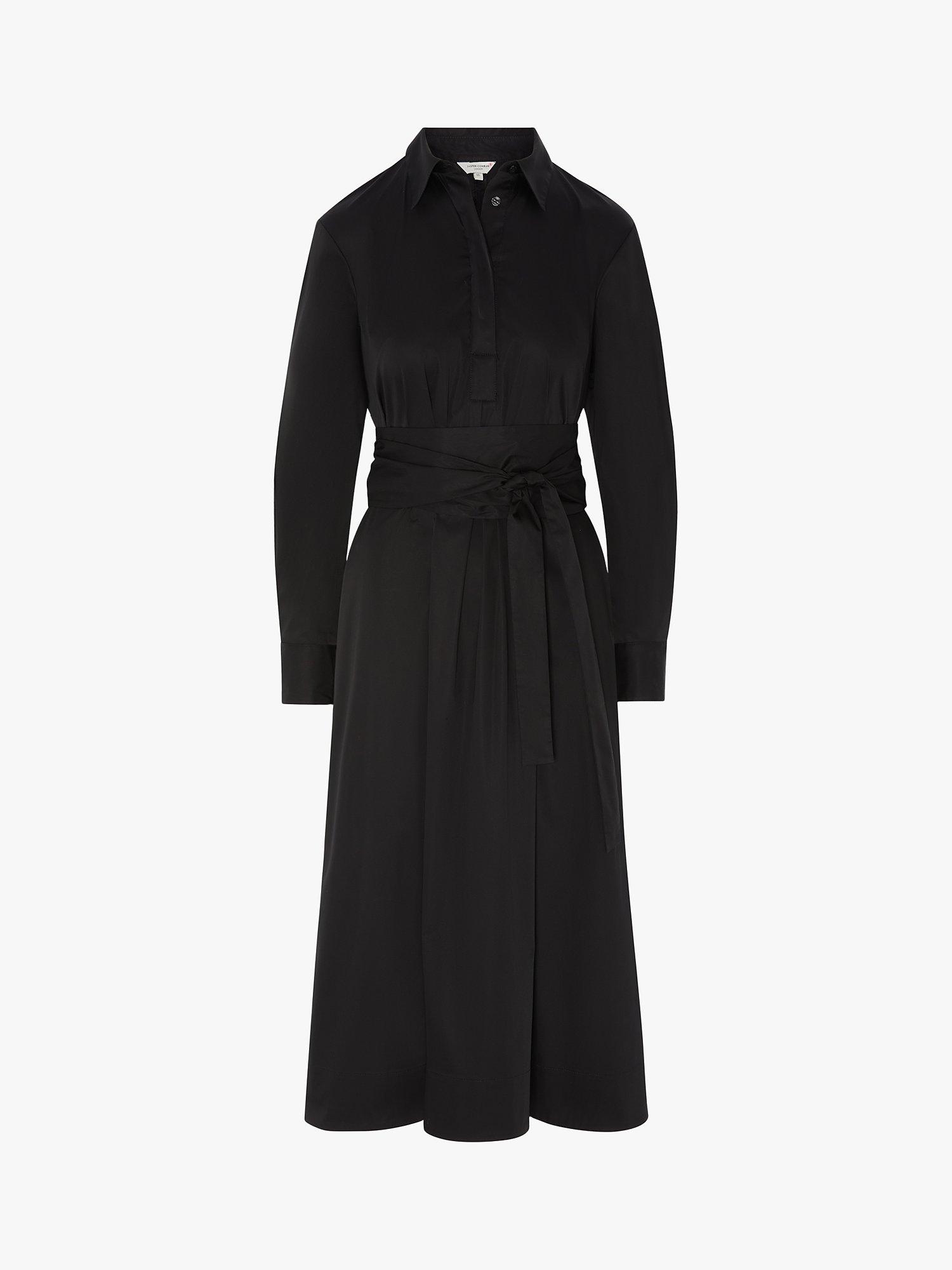 Product image 2 of 2, which shows Jasper Conran London Midi Shirt Dress, Black, 8