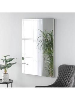 Yearn Delicacy Rectangular Wood Frame Wall Mirror, Black