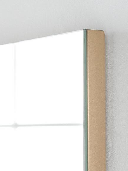 Yearn Delicacy Rectangular Wood Frame Wall Mirror - view 2, Gold