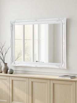 Yearn Elizabeth Rectangular Wall Mirror, White