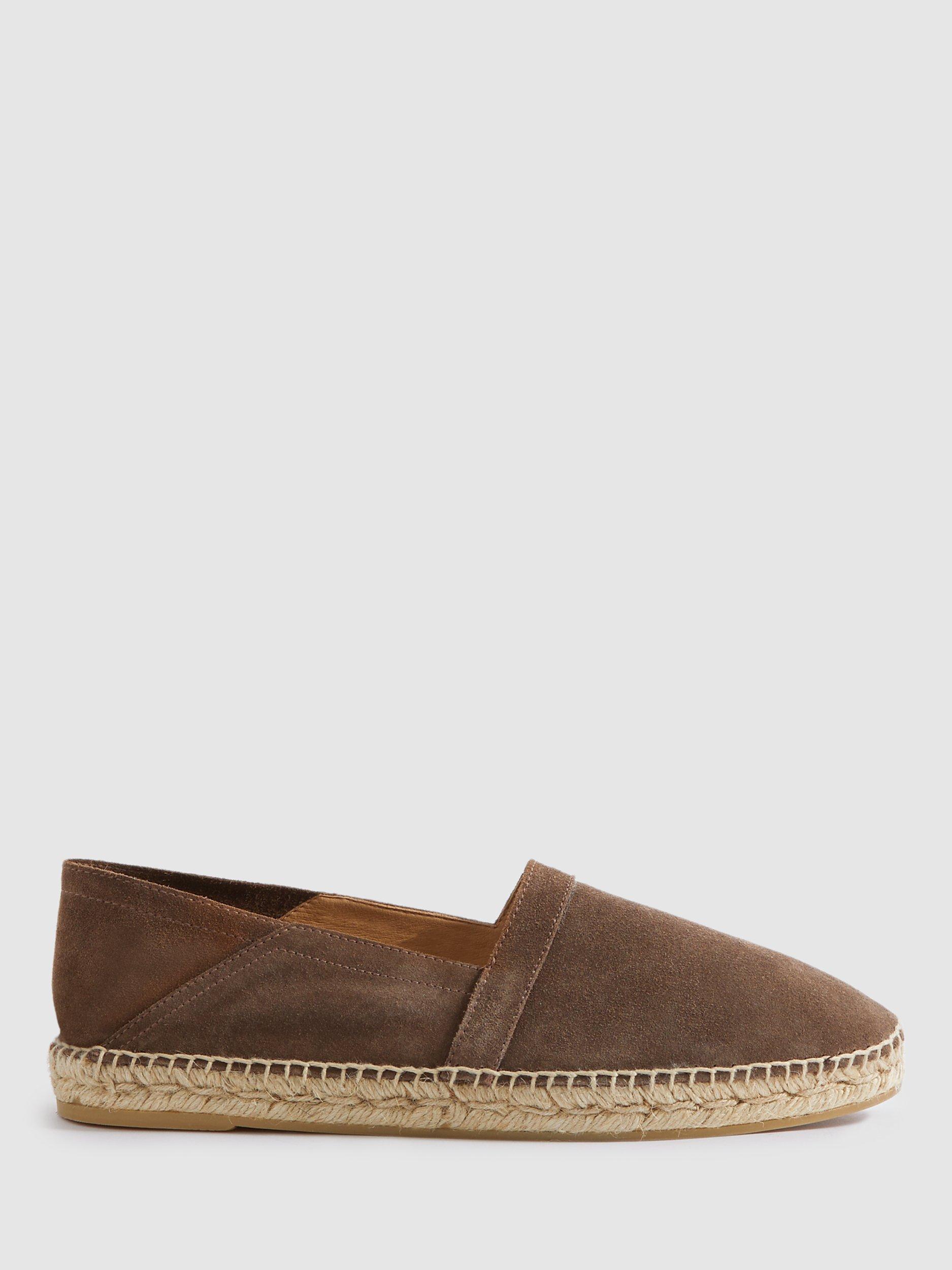Reiss Esper Round Toe Espadrille, Coffee