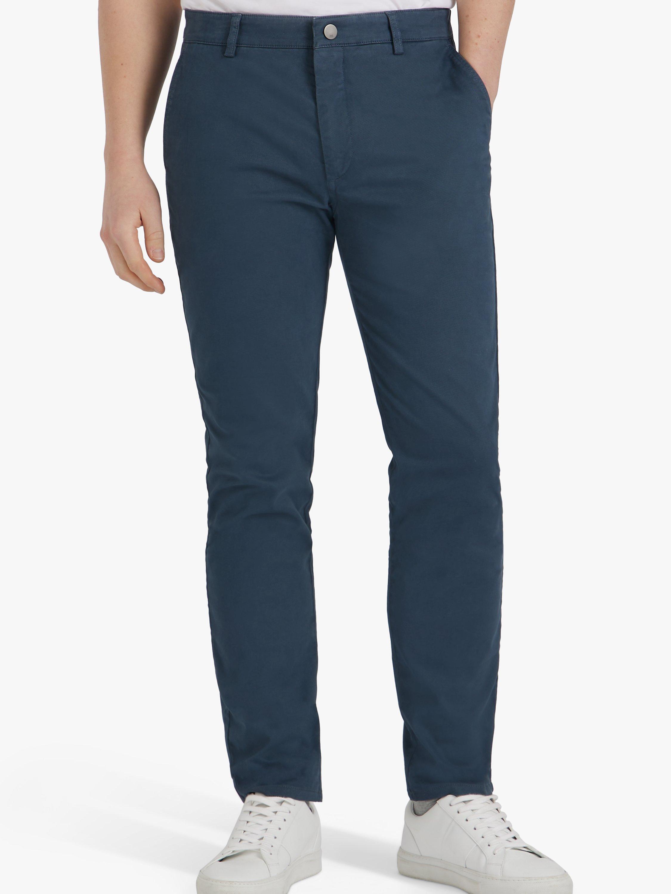Product image 1 of 8, which shows SPOKE Heroes Cotton Blend Broad Thigh Chinos, Petrol, W30/L28