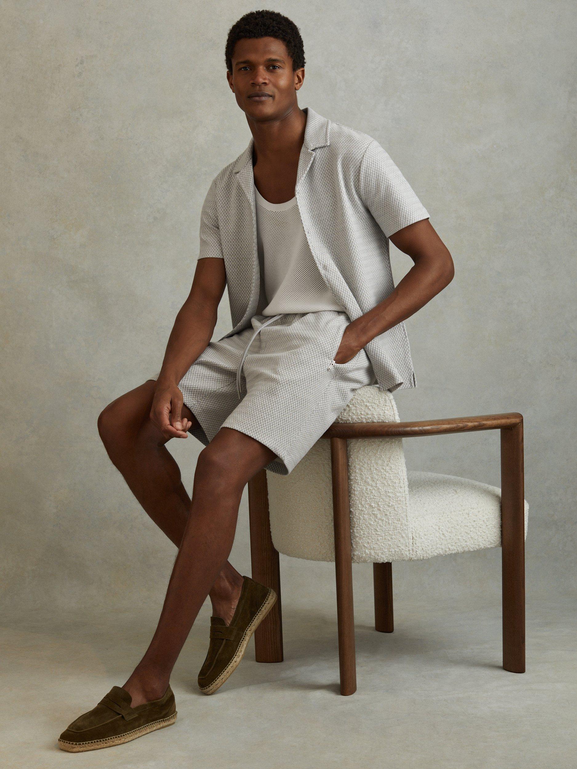 Reiss Penbrook Drawstring Shorts, Light Grey