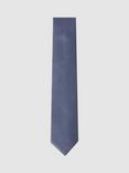 Reiss Ceremony Textured Silk Tie, Airforce Blue