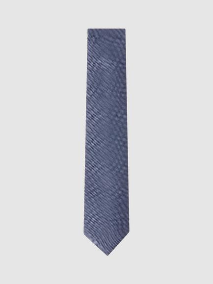 Reiss Ceremony Silk Blend Textured Tie, Airforce Blue
