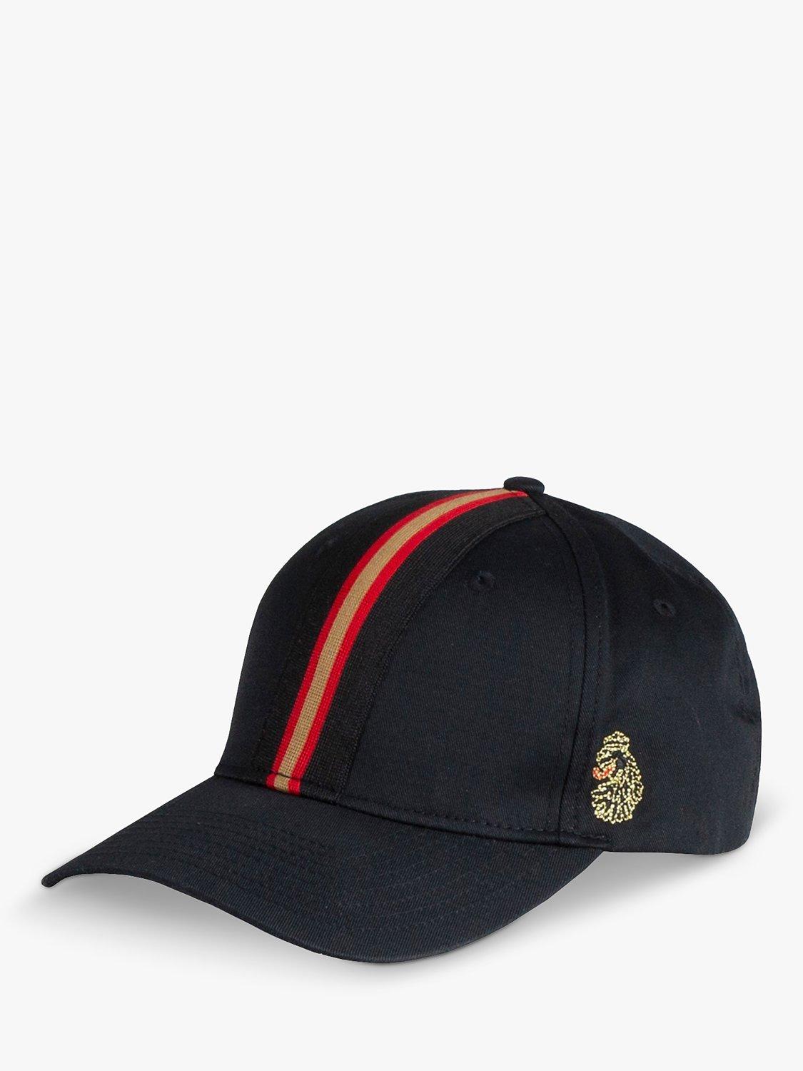 Product image 1 of 3, which shows LUKE 1977 Kings Cross Tri-Colour Trim Baseball Cap, Black/Multi, One Size