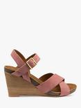 Ravel Kelty Suede Wedge Sandals, Pink