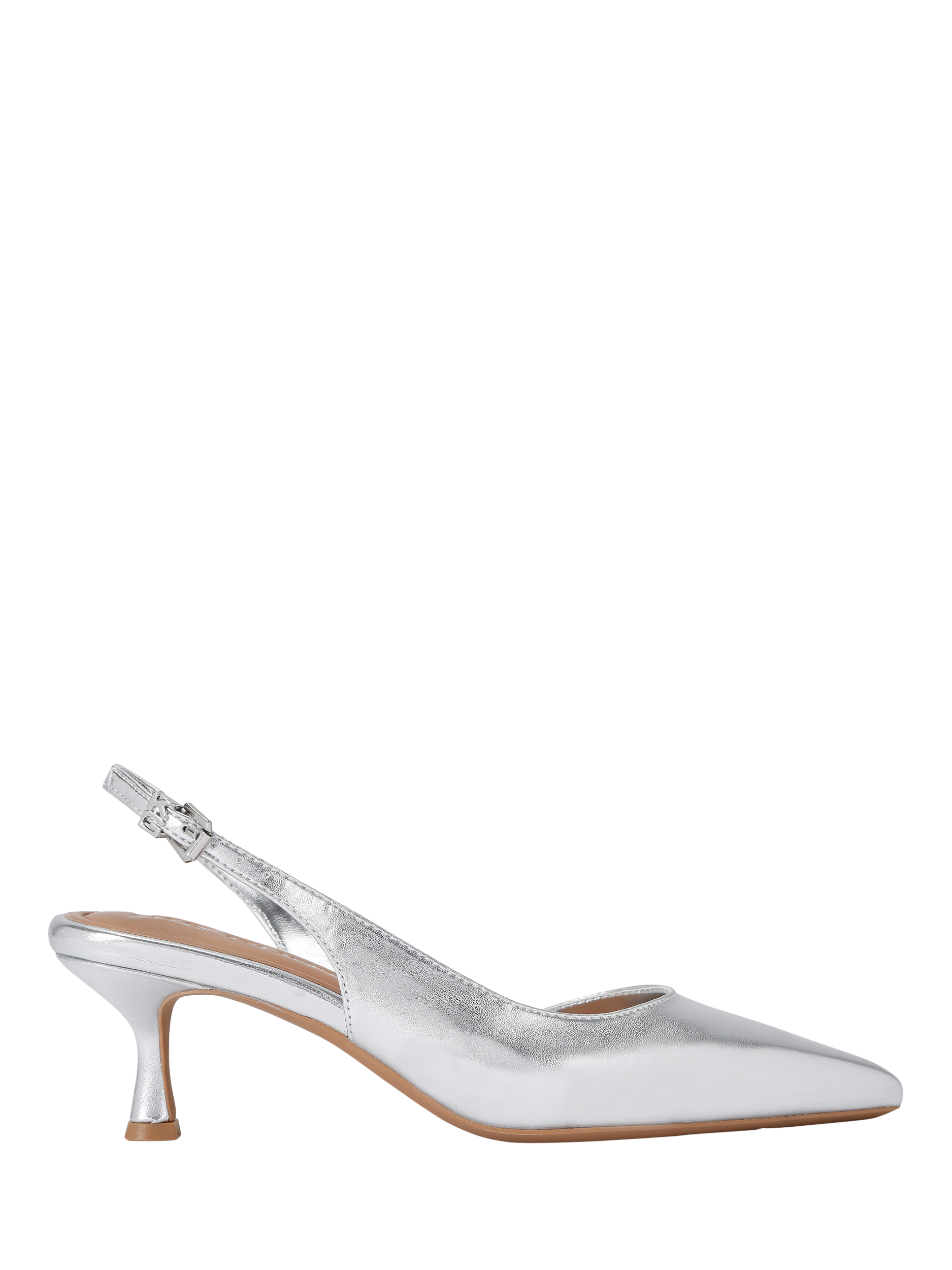 KG Kurt Geiger Aria Slingback Court Shoes, Silver