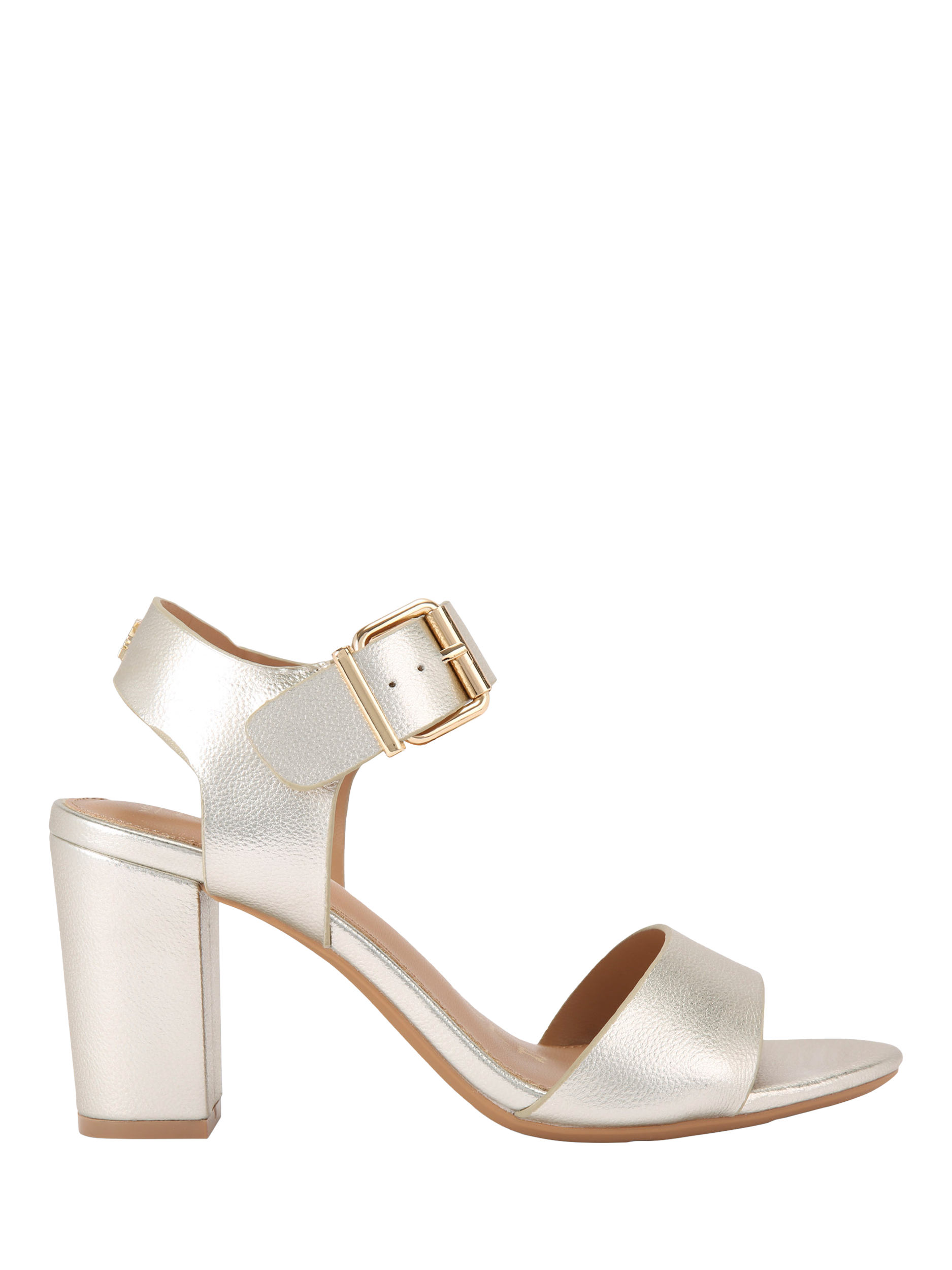 KG Kurt Geiger Sutton Metallic Block Heel Sandals, Gold