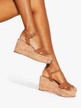 KG Kurt Geiger Rosalyn Suede Cork Heel Wedge Sandals