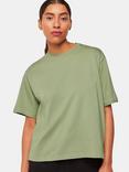 Whistles Relaxed Cotton T-Shirt, Khaki