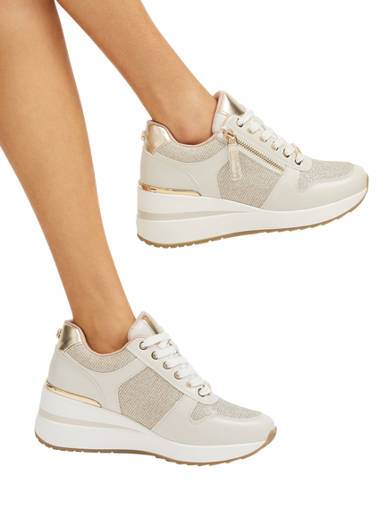 Carvela High Rise Trainers - view 2, Gold