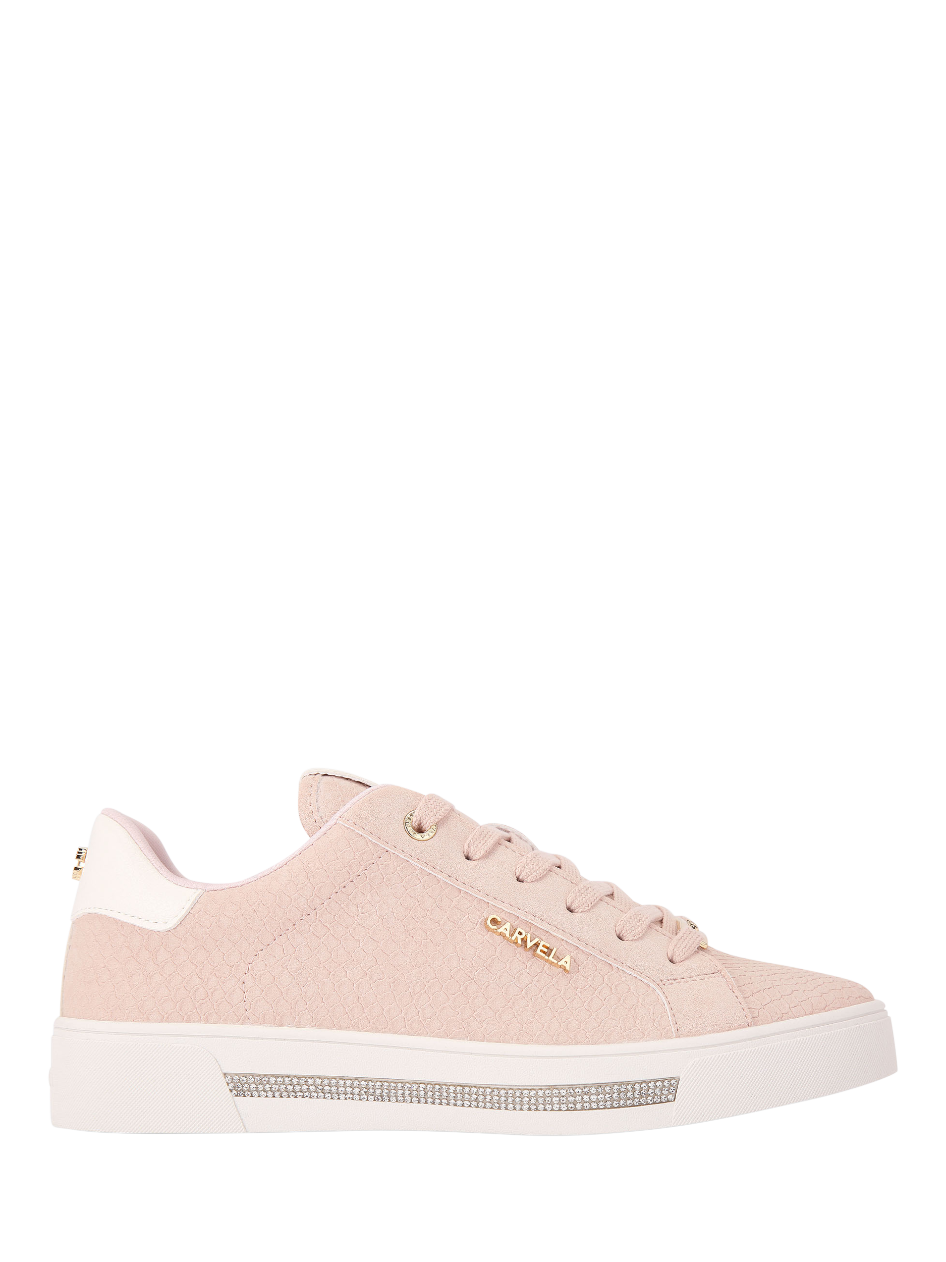 Carvela Diamond Textured Trainers Light Pink