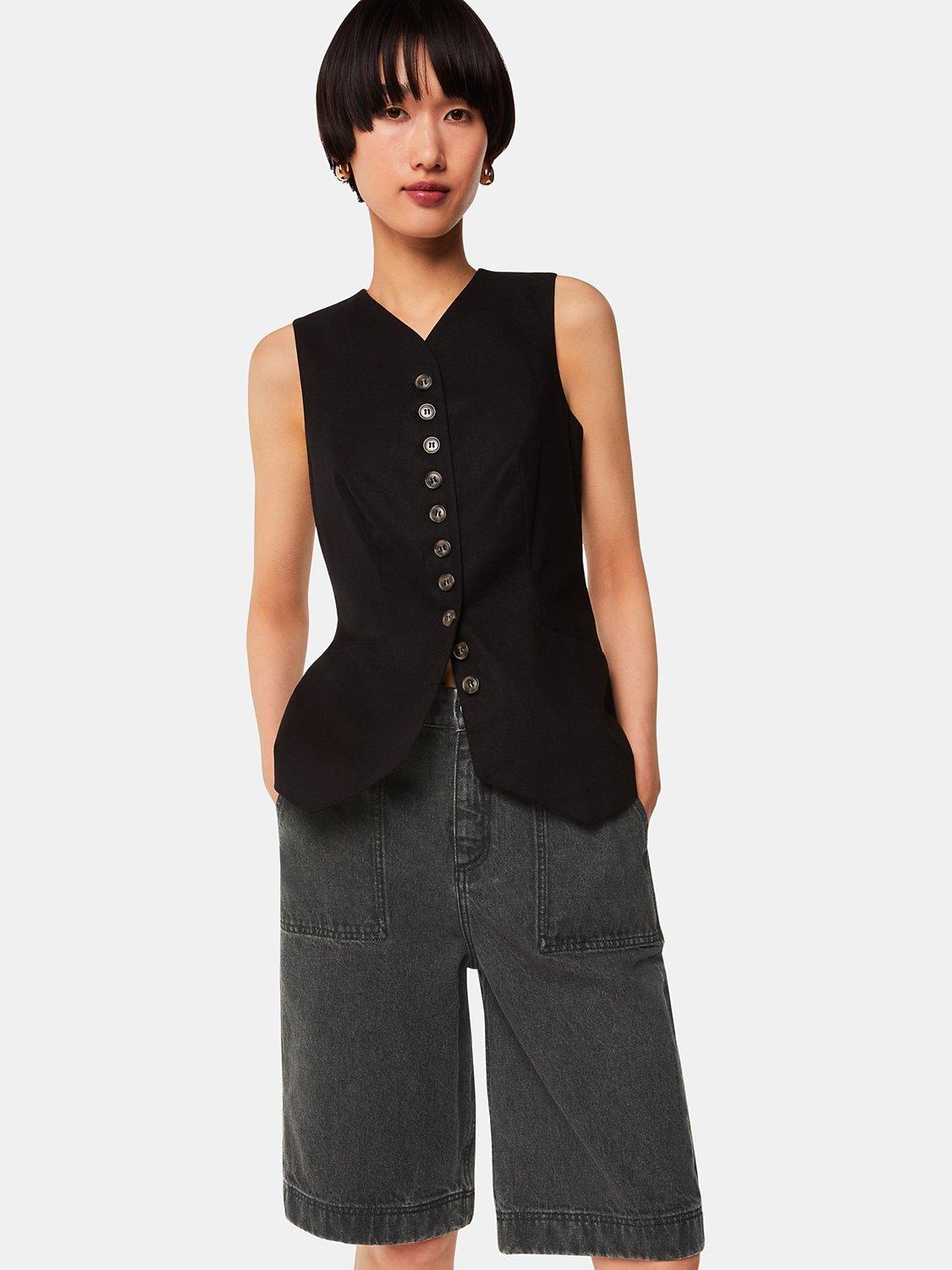 Whistles Raya Longline Denim Shorts