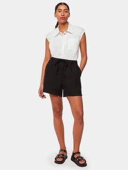 Whistles Olivia Cap Sleeve Linen Shirt - view 2, White