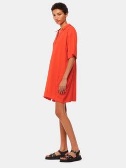 Whistles Melanie Oversized Mini Dress, Red