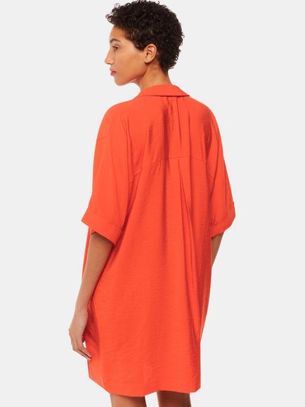 Whistles Melanie Oversized Mini Dress - view 2, Red