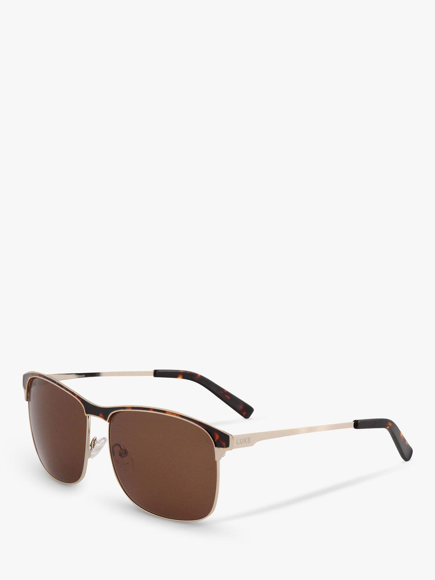 LUKE 1977 Men's Hoffman Clubmaster Sunglasses, Tortoiseshell/Brown, One Size
