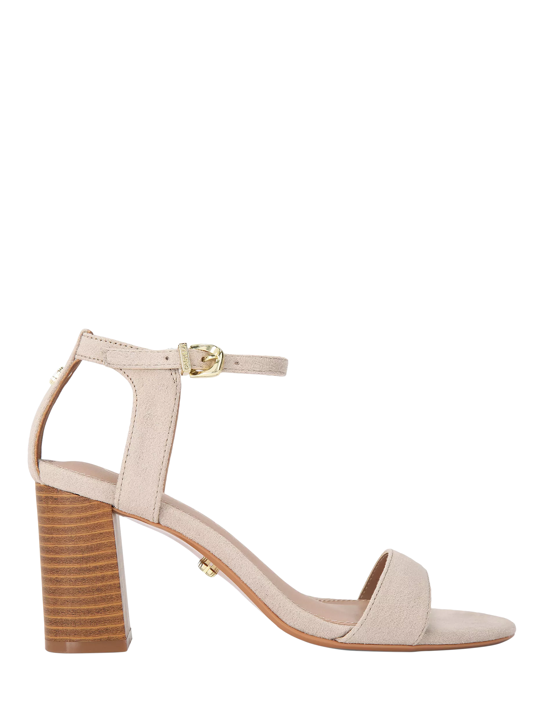 Carvela Kiki Block Heel Sandals Natural Taupe