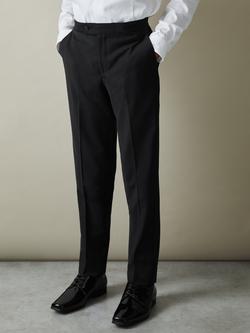 Reiss Kids' Knightsbridge Tuxedo Satin Stripe Trousers, Black, Black