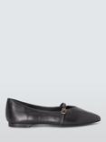 John Lewis Hearts Leather Sachetto Pointed Toe Mary Jane Ballerina Pumps