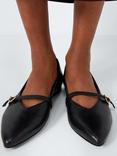 John Lewis Hearts Leather Sachetto Pointed Toe Mary Jane Ballerina Pumps