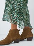 AND/OR Portus Suede Cropped Almond Toe Western Boots, Golden Tan