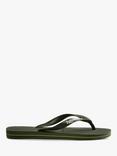 Havaianas Brazil Flag Flip Flops, Dark Green