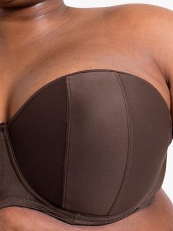Curvy Kate Luxe Strapless Bra, Cocoa - view 2, Cocoa